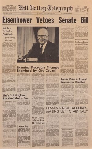 Hill Valley Telegraph, 11-5-1955